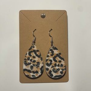 Leopard print earrings